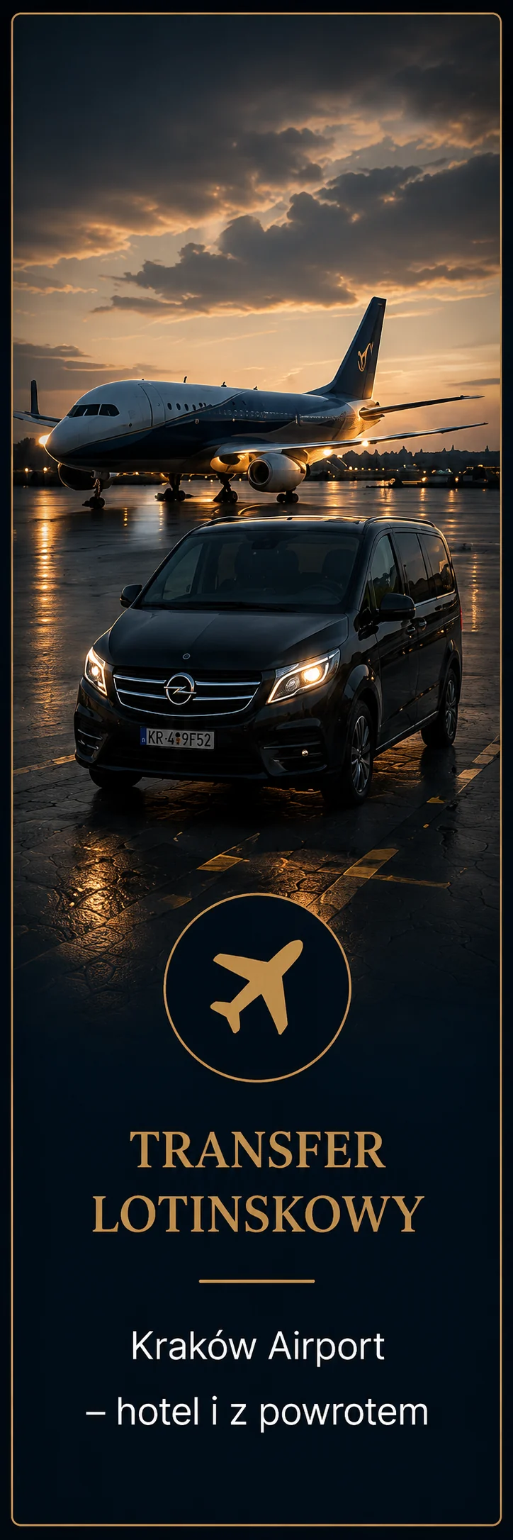 Transfer lotniskowy Kraków Airport - hotel i z powrotem